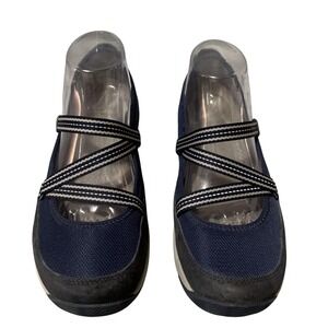 Dansko Mary Jane Shoes Hazel Womens EU 38 US 7.5-8 Navy Slip On Straps Boho